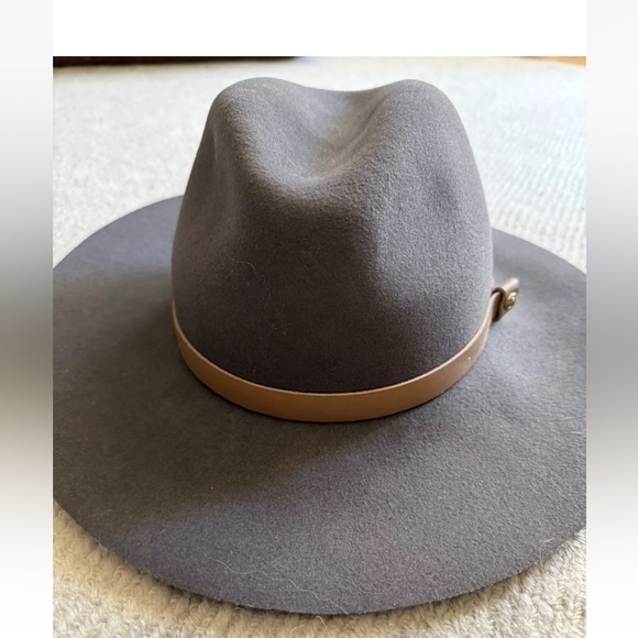 Rag & Bone Floppy Brim Wool Fedora Hat Taupe Gray LARGE $250 - Picture 4 of 6